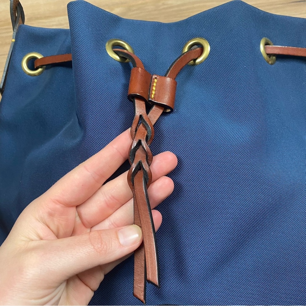 Dooney & Bourke Canvas Drawstring‎ Bucket Bag Color Navy - Picture 2 of 12